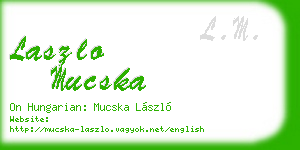 laszlo mucska business card